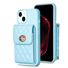 Funda Silicona Goma de Cuero Carcasa BF2 para Apple iPhone 15 Plus Azul