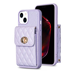 Funda Silicona Goma de Cuero Carcasa BF2 para Apple iPhone 15 Plus Purpura Claro