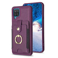 Funda Silicona Goma de Cuero Carcasa BF2 para Samsung Galaxy A12 5G Morado