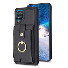 Funda Silicona Goma de Cuero Carcasa BF2 para Samsung Galaxy A12 5G Negro