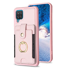 Funda Silicona Goma de Cuero Carcasa BF2 para Samsung Galaxy A12 Nacho Oro Rosa