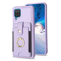 Funda Silicona Goma de Cuero Carcasa BF2 para Samsung Galaxy A12 Purpura Claro