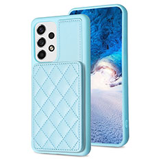 Funda Silicona Goma de Cuero Carcasa BF2 para Samsung Galaxy A53 5G Azul Claro