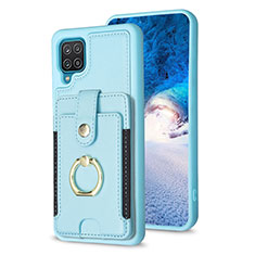 Funda Silicona Goma de Cuero Carcasa BF2 para Samsung Galaxy M12 Azul Claro