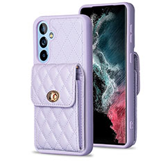 Funda Silicona Goma de Cuero Carcasa BF2 para Samsung Galaxy Quantum4 5G Purpura Claro