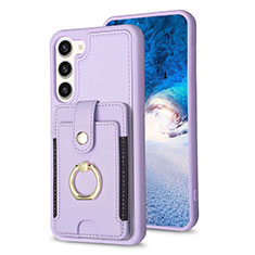 Funda Silicona Goma de Cuero Carcasa BF2 para Samsung Galaxy S22 Plus 5G Purpura Claro