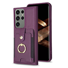 Funda Silicona Goma de Cuero Carcasa BF2 para Samsung Galaxy S24 Ultra 5G Morado