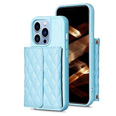 Funda Silicona Goma de Cuero Carcasa BF3 para Apple iPhone 13 Pro Azul