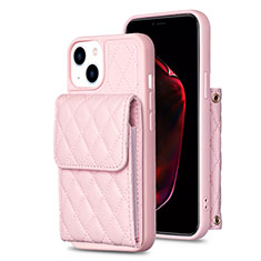 Funda Silicona Goma de Cuero Carcasa BF3 para Apple iPhone 14 Oro Rosa