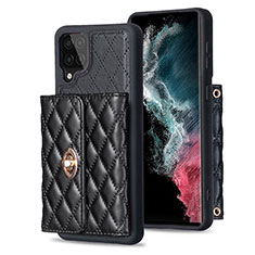 Funda Silicona Goma de Cuero Carcasa BF3 para Samsung Galaxy A12 5G Negro