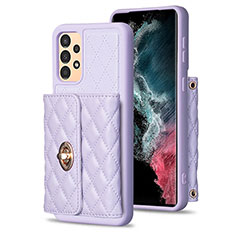 Funda Silicona Goma de Cuero Carcasa BF3 para Samsung Galaxy A13 4G Purpura Claro