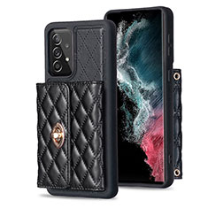 Funda Silicona Goma de Cuero Carcasa BF3 para Samsung Galaxy A52s 5G Negro