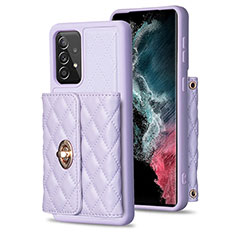 Funda Silicona Goma de Cuero Carcasa BF3 para Samsung Galaxy A52s 5G Purpura Claro