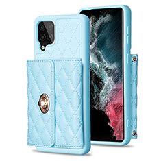 Funda Silicona Goma de Cuero Carcasa BF3 para Samsung Galaxy M12 Azul Cielo