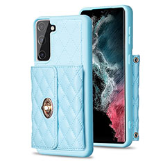 Funda Silicona Goma de Cuero Carcasa BF3 para Samsung Galaxy S21 FE 5G Azul Cielo