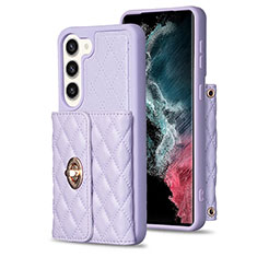 Funda Silicona Goma de Cuero Carcasa BF3 para Samsung Galaxy S23 5G Purpura Claro