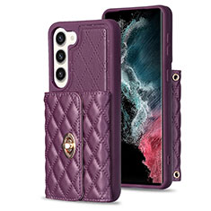 Funda Silicona Goma de Cuero Carcasa BF3 para Samsung Galaxy S23 Plus 5G Morado