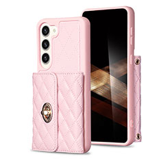 Funda Silicona Goma de Cuero Carcasa BF3 para Samsung Galaxy S25 5G Oro Rosa