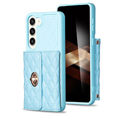 Funda Silicona Goma de Cuero Carcasa BF3 para Samsung Galaxy S25 Plus 5G Azul Claro