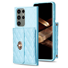 Funda Silicona Goma de Cuero Carcasa BF3 para Samsung Galaxy S25 Ultra 5G Azul Claro