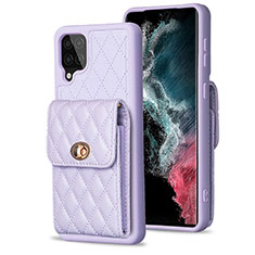 Funda Silicona Goma de Cuero Carcasa BF4 para Samsung Galaxy A12 5G Purpura Claro