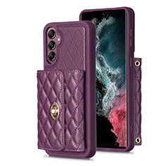 Funda Silicona Goma de Cuero Carcasa BF4 para Samsung Galaxy A14 4G Morado