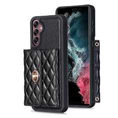 Funda Silicona Goma de Cuero Carcasa BF4 para Samsung Galaxy A14 4G Negro