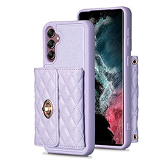 Funda Silicona Goma de Cuero Carcasa BF4 para Samsung Galaxy A14 4G Purpura Claro