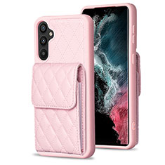 Funda Silicona Goma de Cuero Carcasa BF4 para Samsung Galaxy A34 5G Oro Rosa