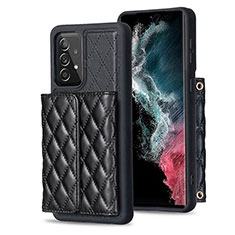 Funda Silicona Goma de Cuero Carcasa BF4 para Samsung Galaxy A52 4G Negro