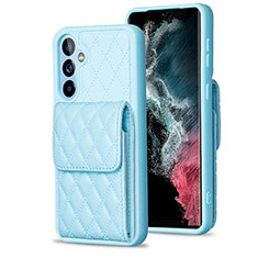 Funda Silicona Goma de Cuero Carcasa BF4 para Samsung Galaxy A54 5G Azul Cielo