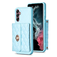 Funda Silicona Goma de Cuero Carcasa BF4 para Samsung Galaxy Jump3 5G Azul Cielo