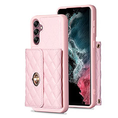 Funda Silicona Goma de Cuero Carcasa BF4 para Samsung Galaxy Jump3 5G Oro Rosa