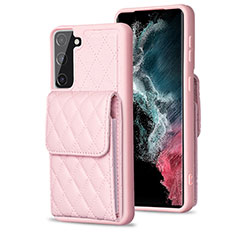 Funda Silicona Goma de Cuero Carcasa BF4 para Samsung Galaxy S21 FE 5G Oro Rosa