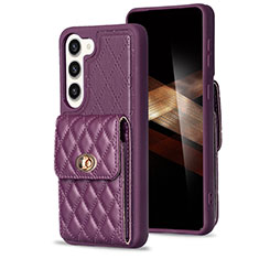 Funda Silicona Goma de Cuero Carcasa BF4 para Samsung Galaxy S24 5G Morado