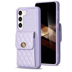 Funda Silicona Goma de Cuero Carcasa BF4 para Samsung Galaxy S25 5G Purpura Claro