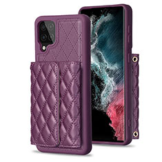 Funda Silicona Goma de Cuero Carcasa BF5 para Samsung Galaxy A12 Morado