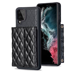 Funda Silicona Goma de Cuero Carcasa BF5 para Samsung Galaxy A12 Nacho Negro