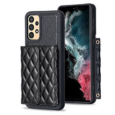 Funda Silicona Goma de Cuero Carcasa BF5 para Samsung Galaxy A13 4G Negro