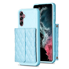 Funda Silicona Goma de Cuero Carcasa BF5 para Samsung Galaxy A14 4G Azul Cielo