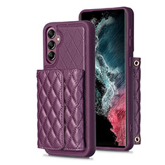 Funda Silicona Goma de Cuero Carcasa BF5 para Samsung Galaxy A14 4G Morado