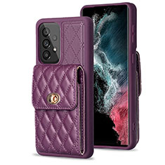 Funda Silicona Goma de Cuero Carcasa BF5 para Samsung Galaxy A53 5G Morado