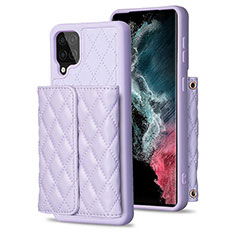 Funda Silicona Goma de Cuero Carcasa BF5 para Samsung Galaxy F12 Purpura Claro