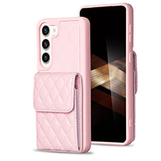 Funda Silicona Goma de Cuero Carcasa BF5 para Samsung Galaxy S25 5G Oro Rosa