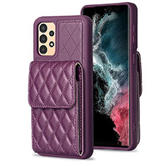 Funda Silicona Goma de Cuero Carcasa BF6 para Samsung Galaxy A13 4G Morado