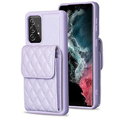 Funda Silicona Goma de Cuero Carcasa BF6 para Samsung Galaxy A52 5G Purpura Claro