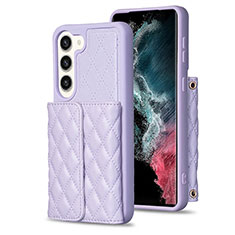 Funda Silicona Goma de Cuero Carcasa BF6 para Samsung Galaxy S22 Plus 5G Purpura Claro