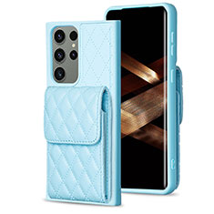 Funda Silicona Goma de Cuero Carcasa BF6 para Samsung Galaxy S25 Ultra 5G Azul Claro