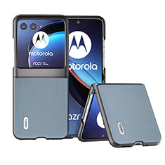 Funda Silicona Goma de Cuero Carcasa BH3 para Motorola Moto Razr 40 Ultra 5G Azul Cielo