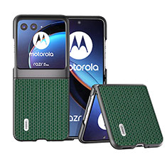 Funda Silicona Goma de Cuero Carcasa BH4 para Motorola Moto Razr 40 Ultra 5G Verde